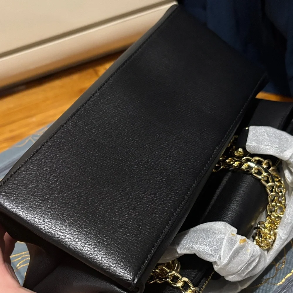 Love Moschino Black Shoulder Bag with Gold Accents - Picture 4 of 13